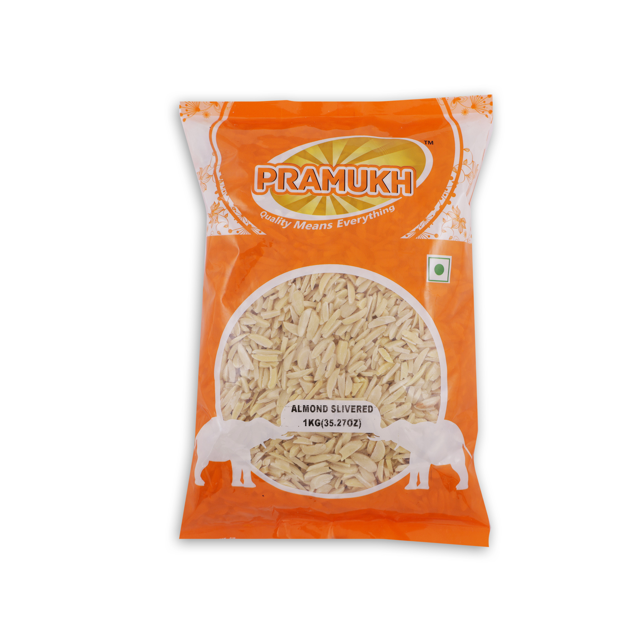 ALMOND BLNCHD SILVERED 1KG PRAMUKH