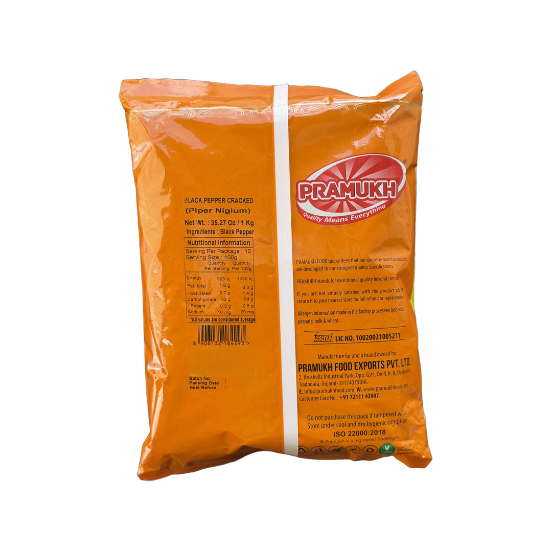 BLACK PEPPER CRACKED FNE 16/24 1KG PRAMUKH