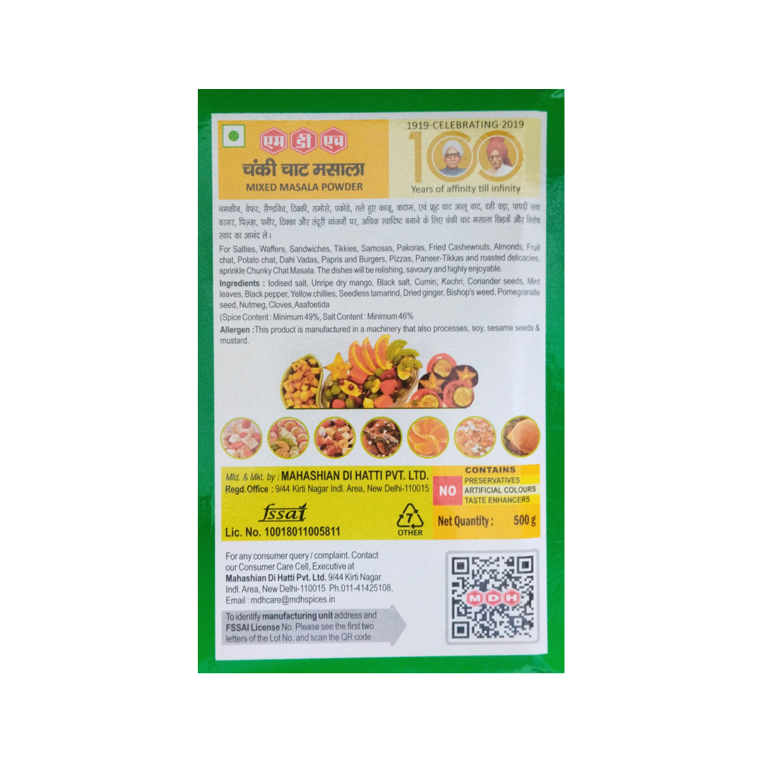 CHAT MASALA 500G MDH
