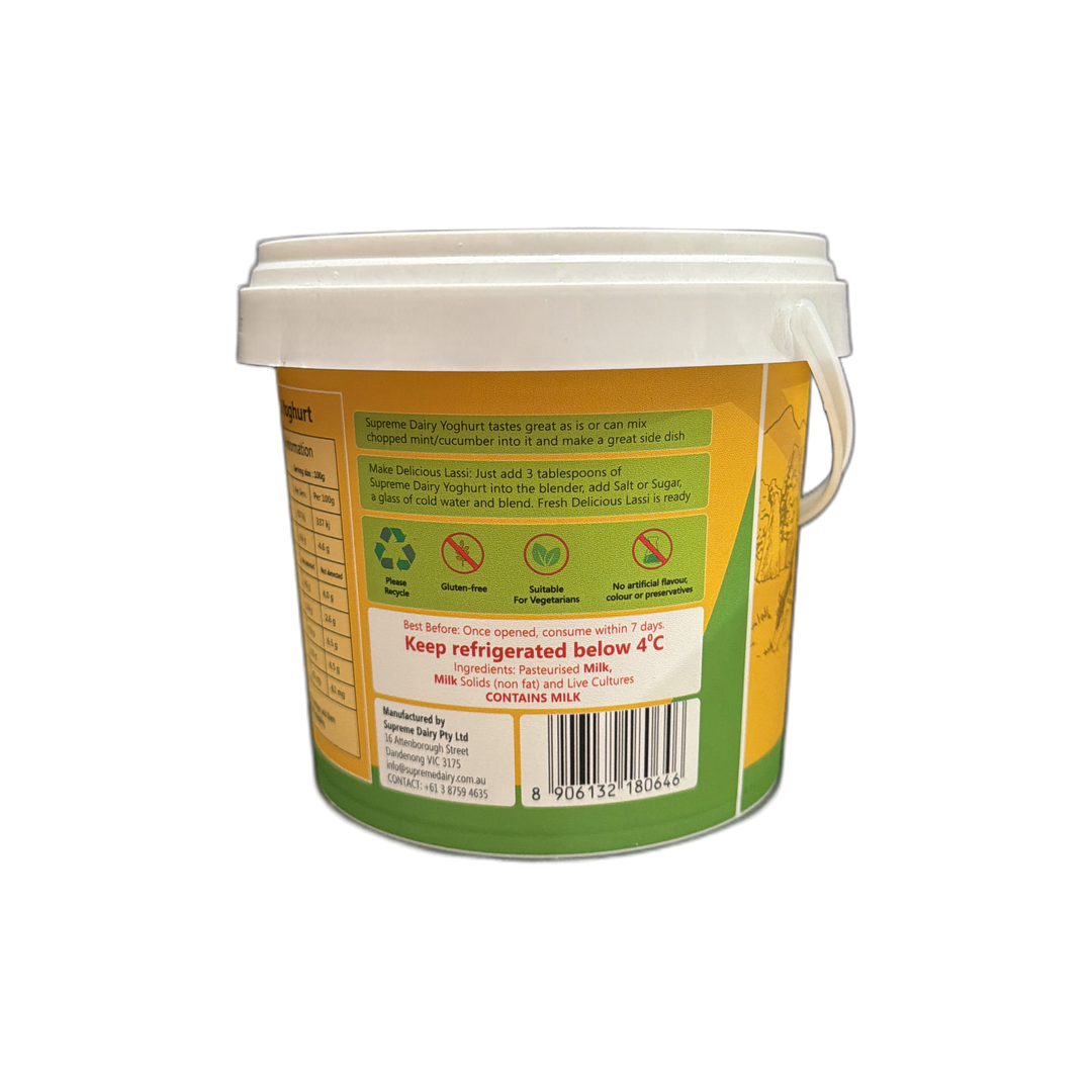 YOGHURT 1KG SUPREME DAIRY 