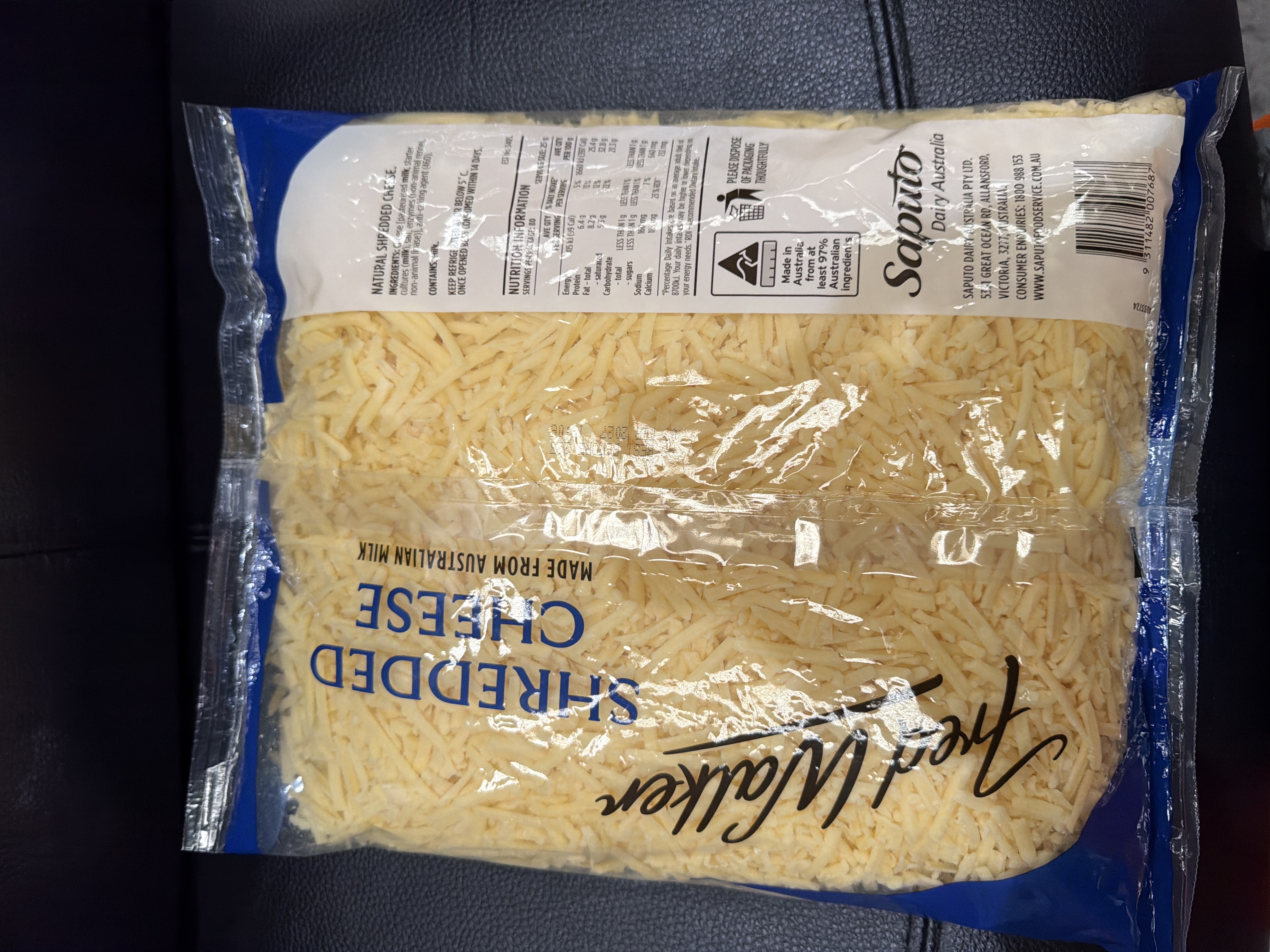 FRED WALKER TASTY SHRED CHEESE 2KG