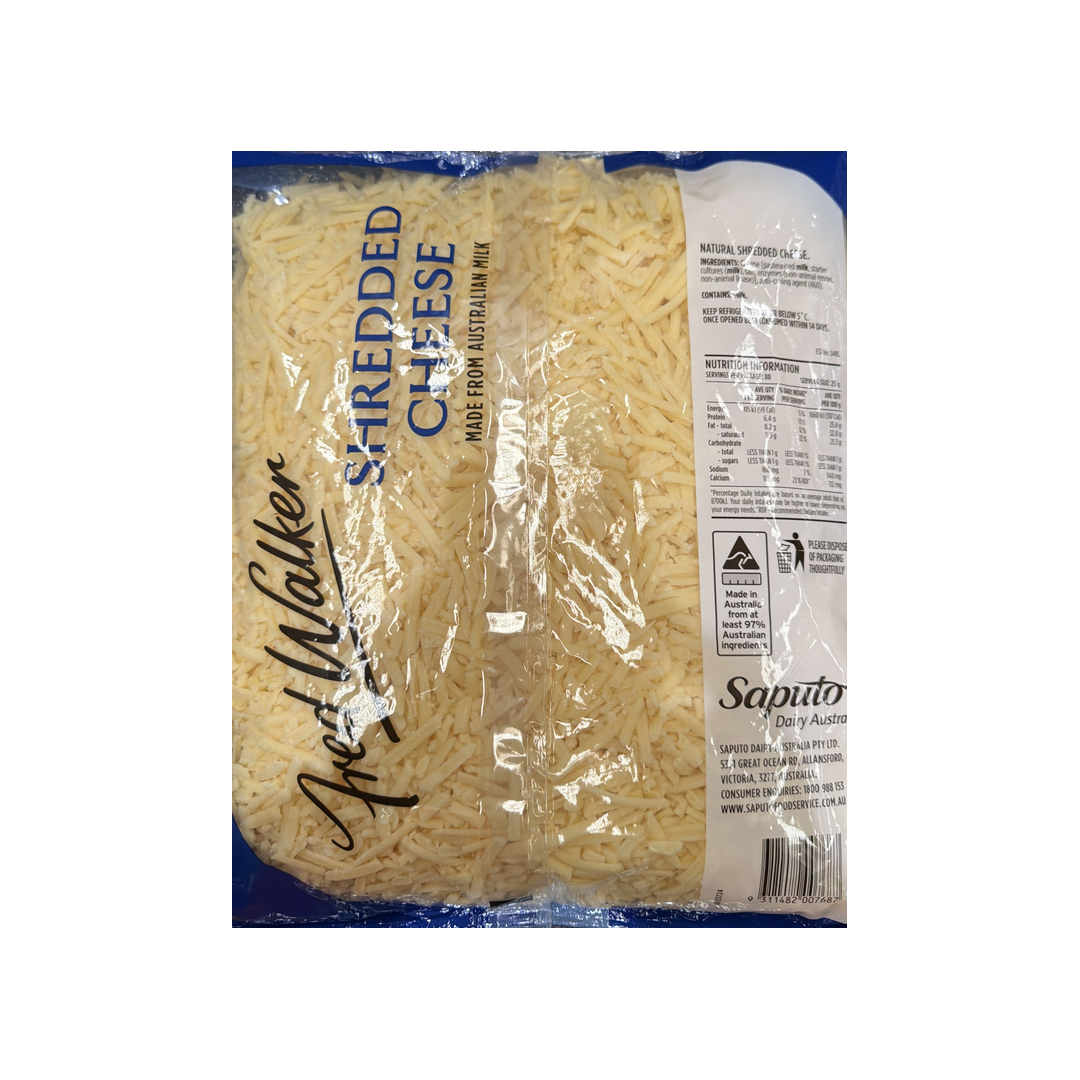 FRED WALKER TASTY SHRED CHEESE 2KG