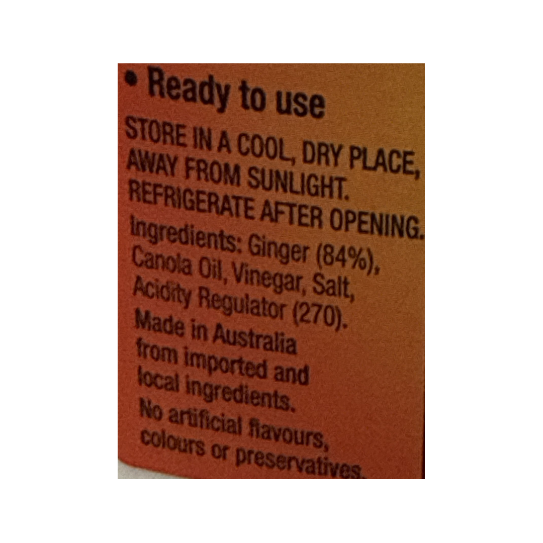 GINGER MINCED 10KG CV