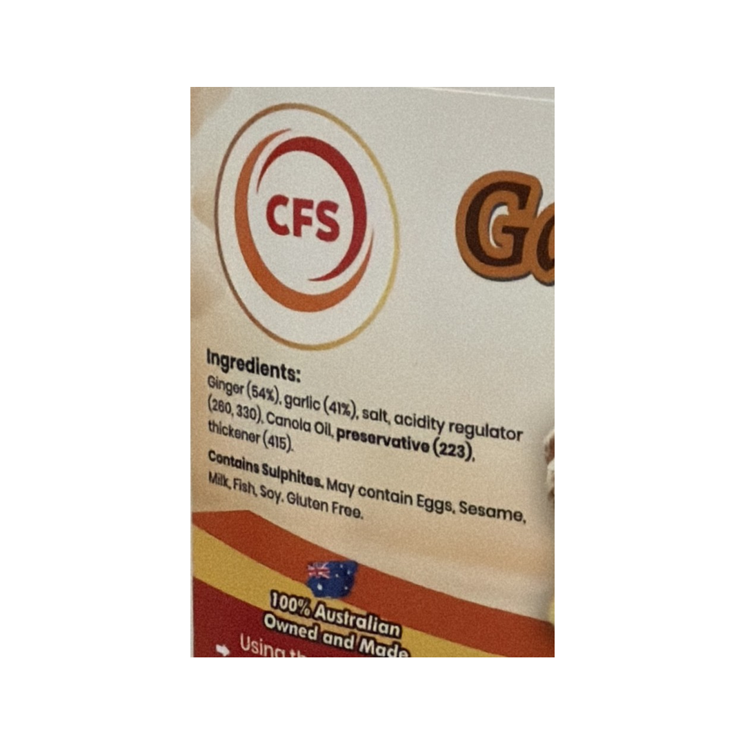 GINGER & GARLIC PASTE 10KG CFS 