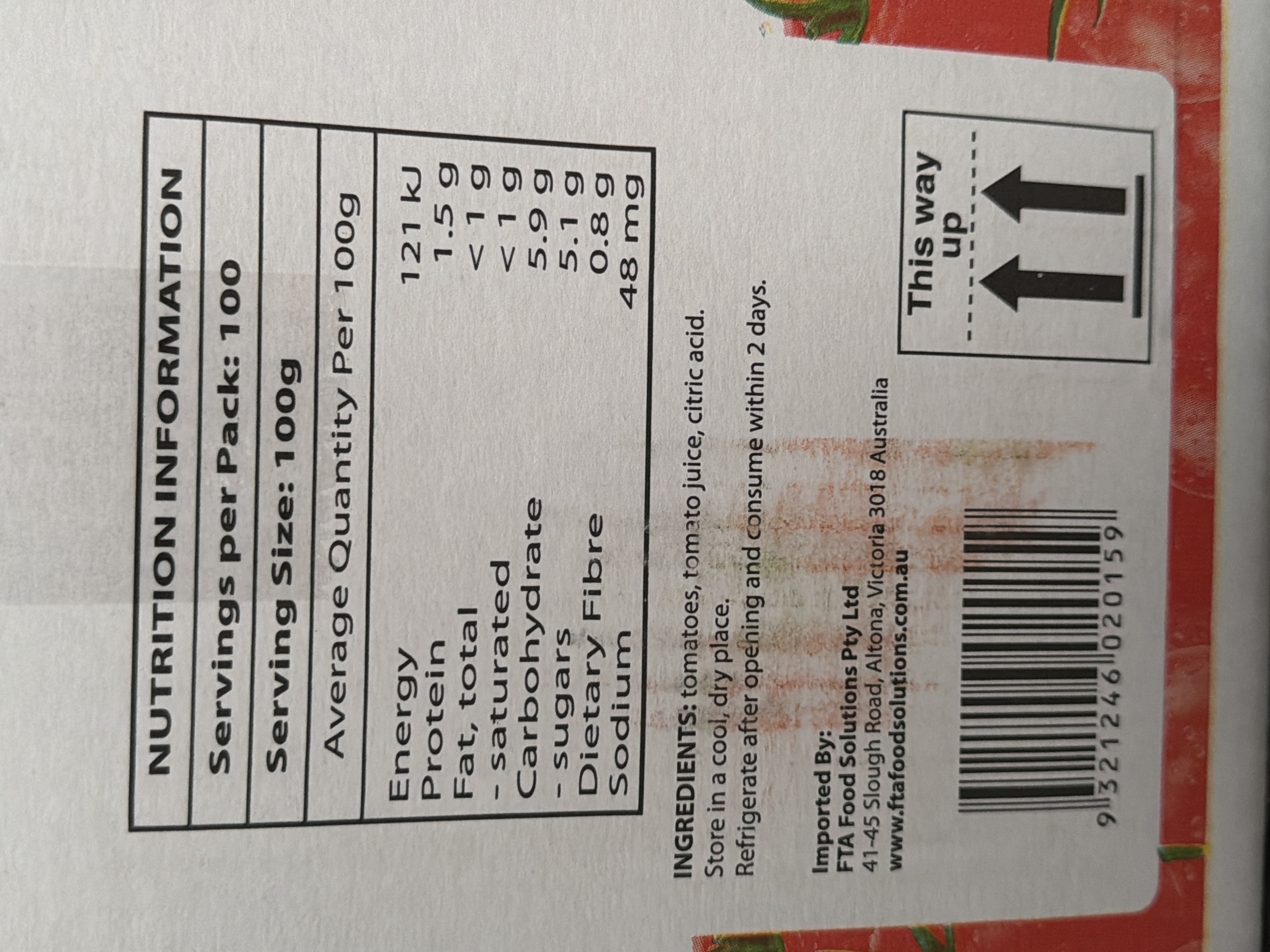 TOMATO CRUSHED POUCH 10KG SELESTA 