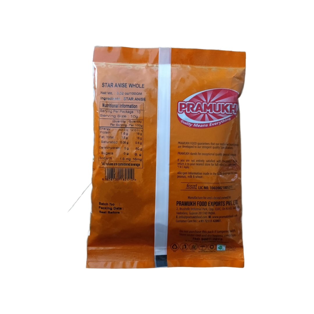 STAR ANISEED WHOLE 100GM PRAMUKH