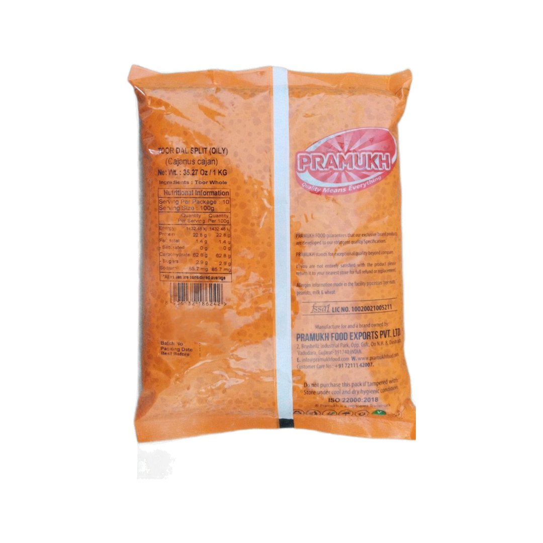 TOOR DAL (OILY) 1KG PRAMUKH