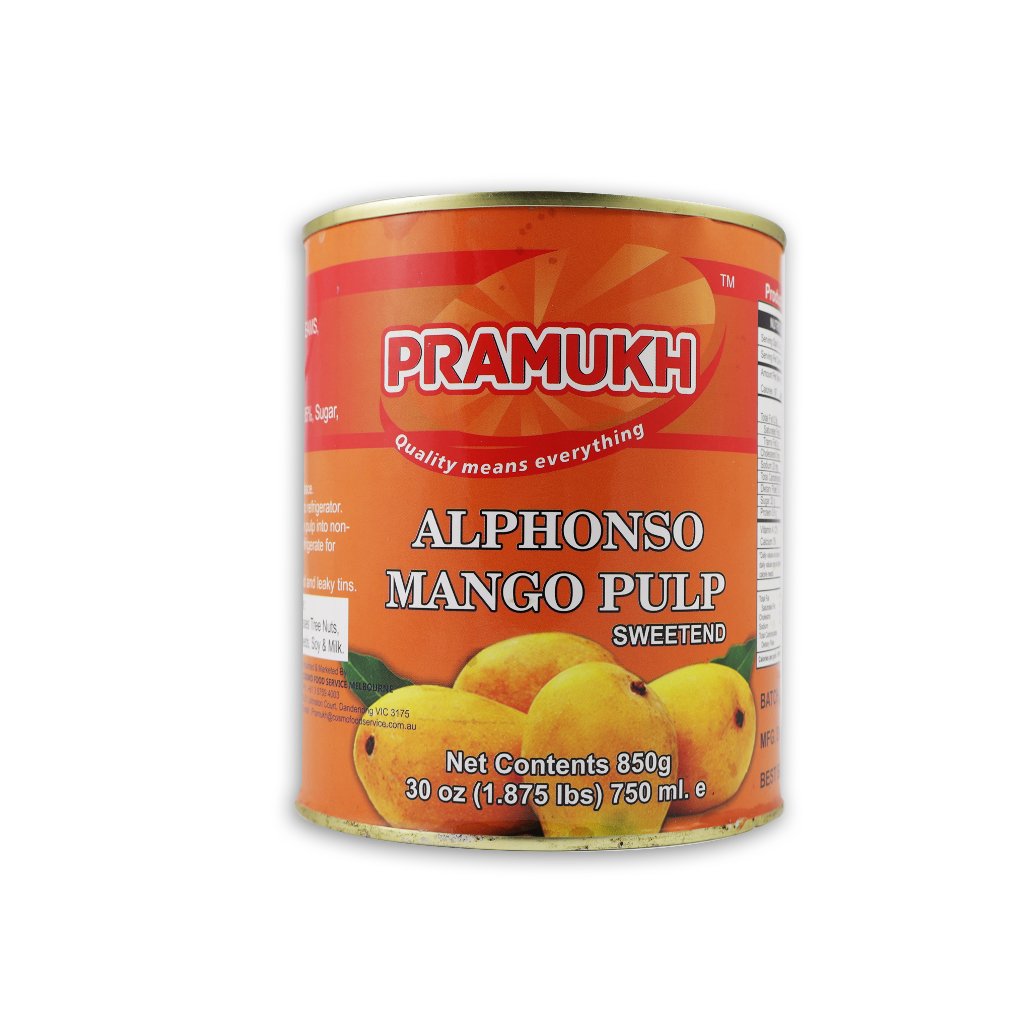 MANGO PULP ALPHONSO 850G PRAMUKH