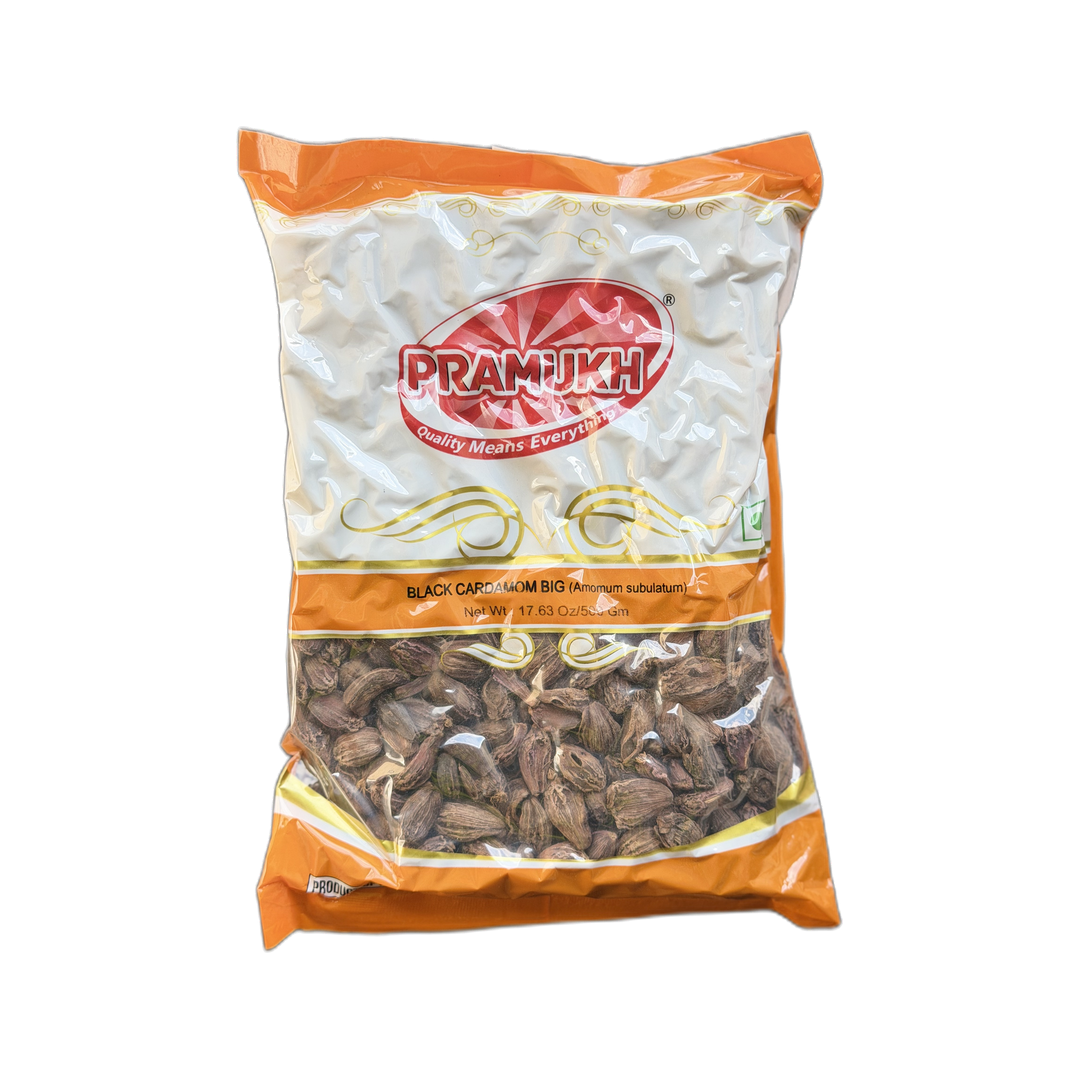 CARDAMOM BLACK(ELCHA) 500G PRAMUKH