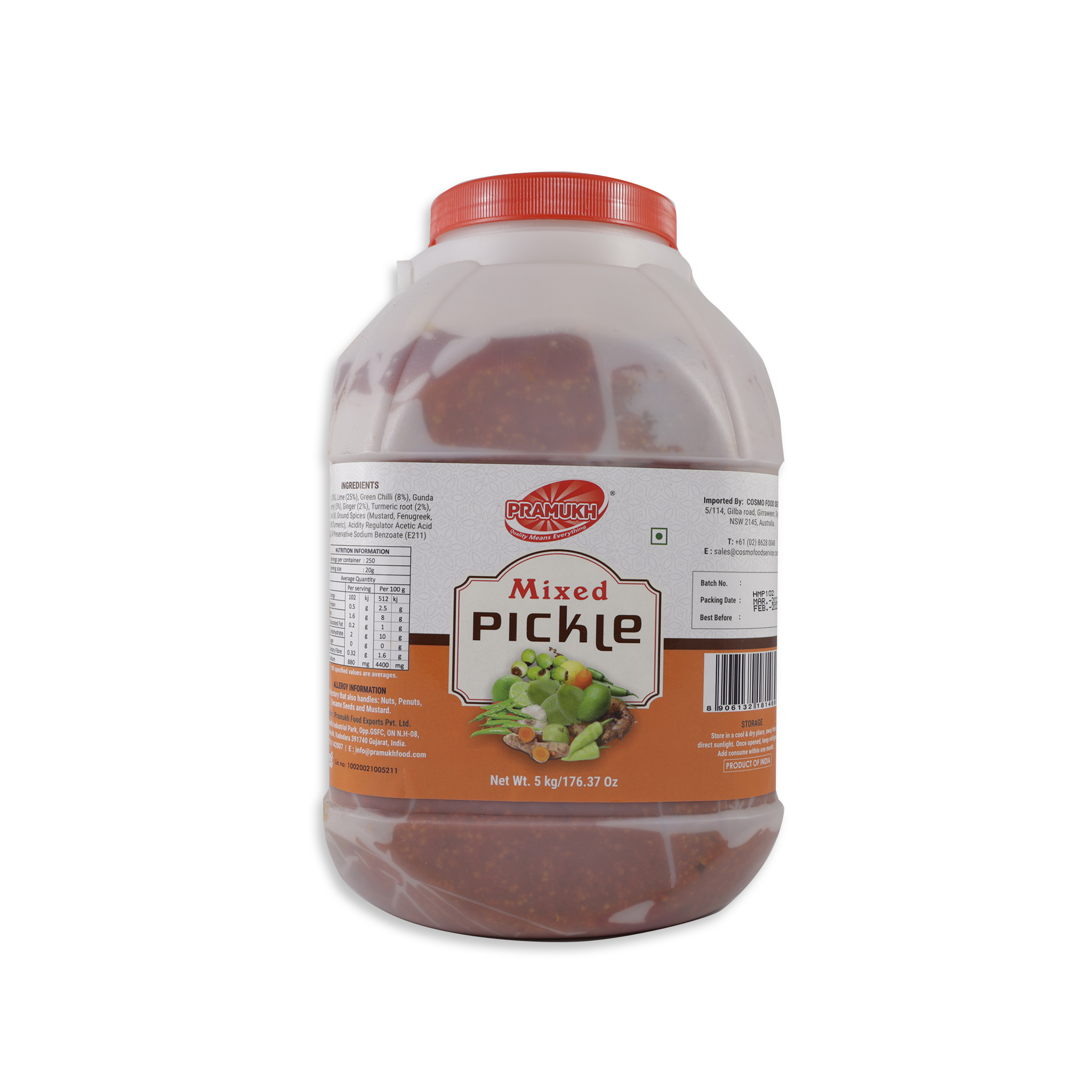 MIXED PICKLE 5KG PRAMUKH