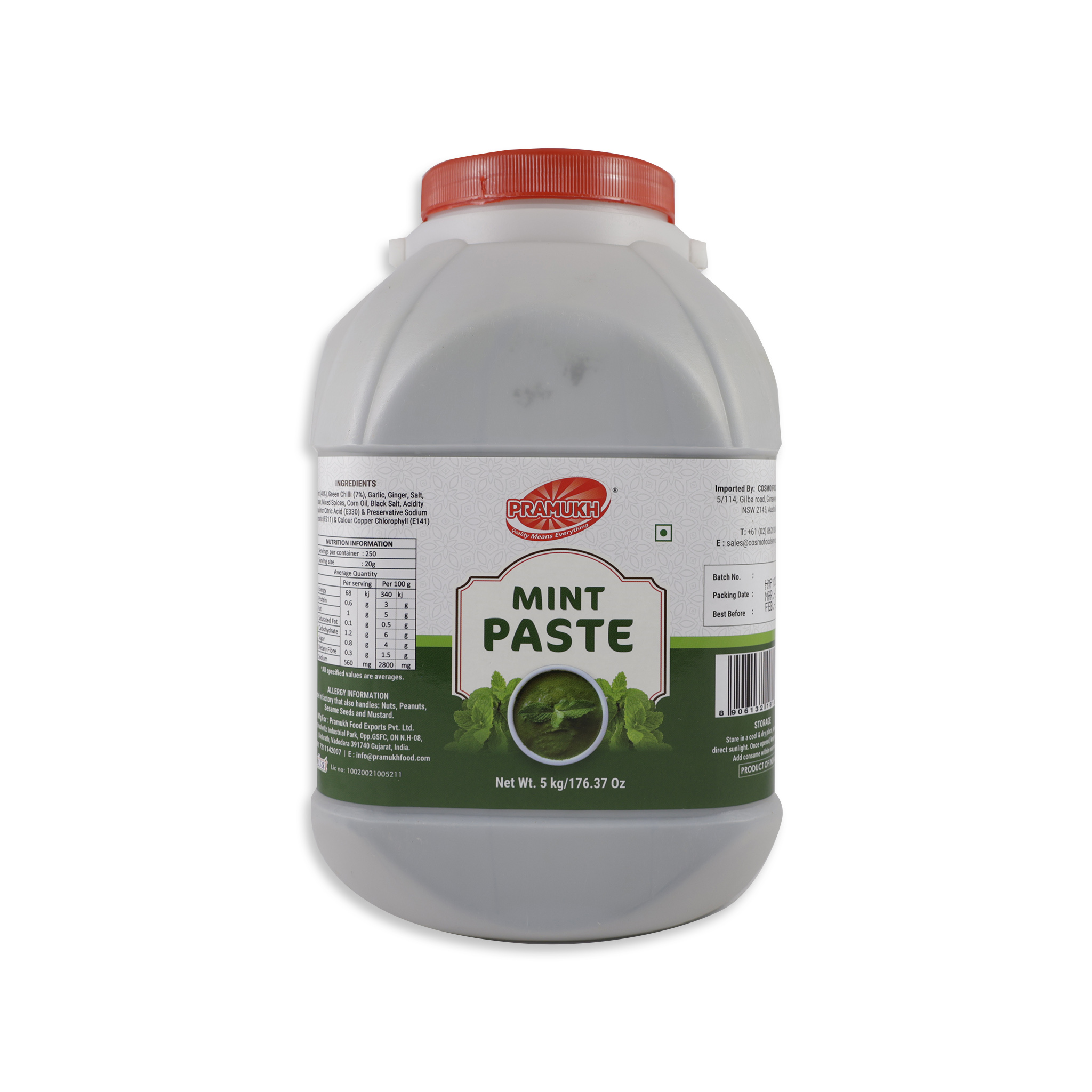 MINT PASTE 5KG PRAMUKH