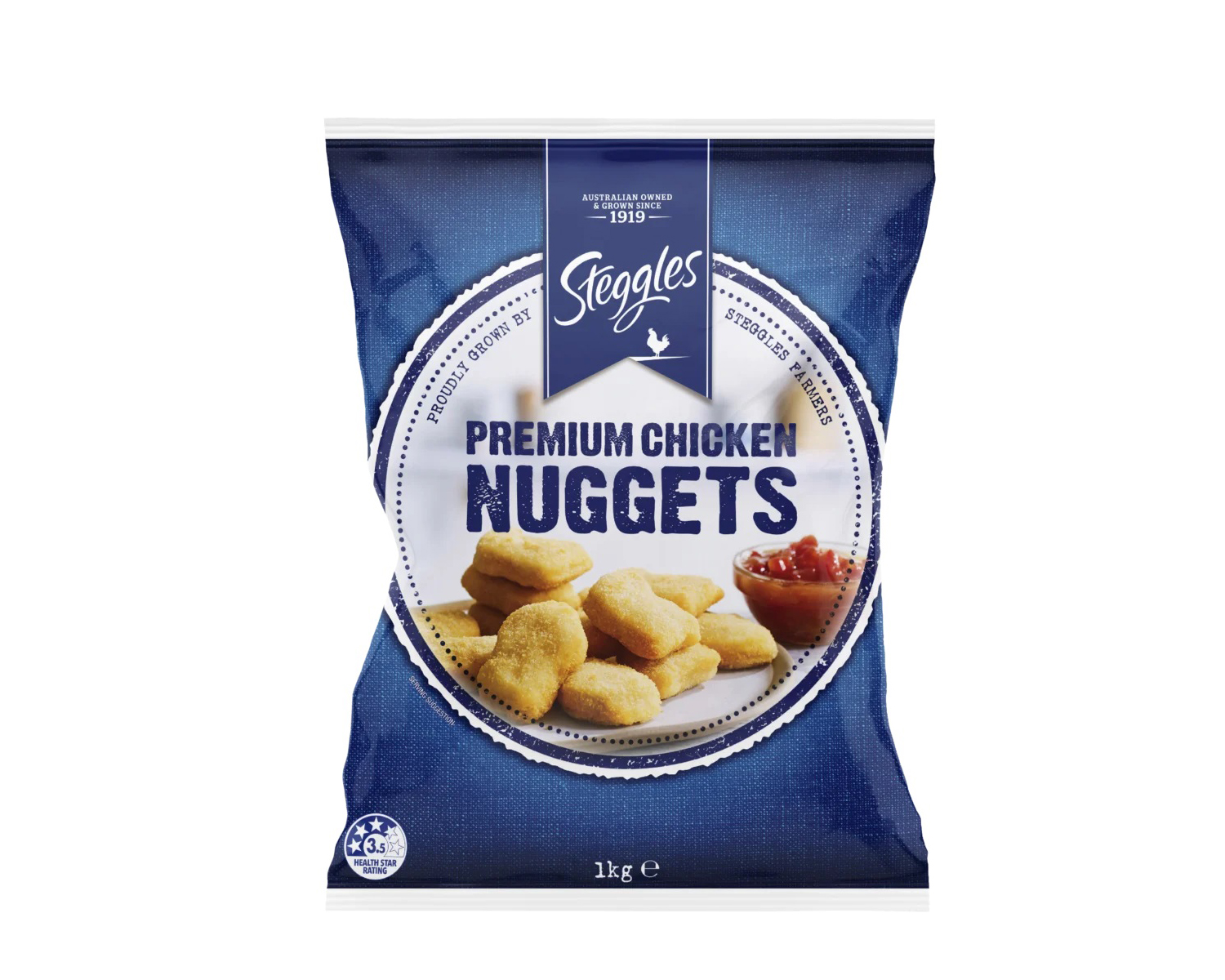 CHICKEN NUGGETS 1KG STEGGLES 