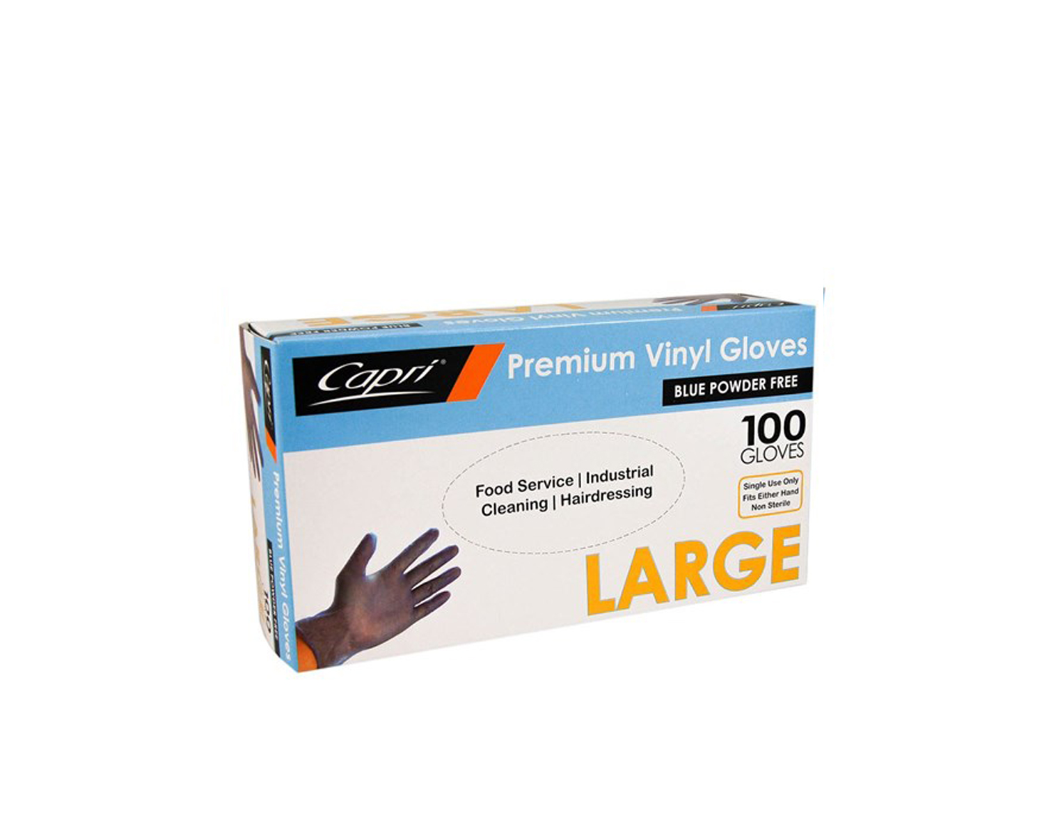GLOVES BLUE POWDER FREE (LARGE) X 100