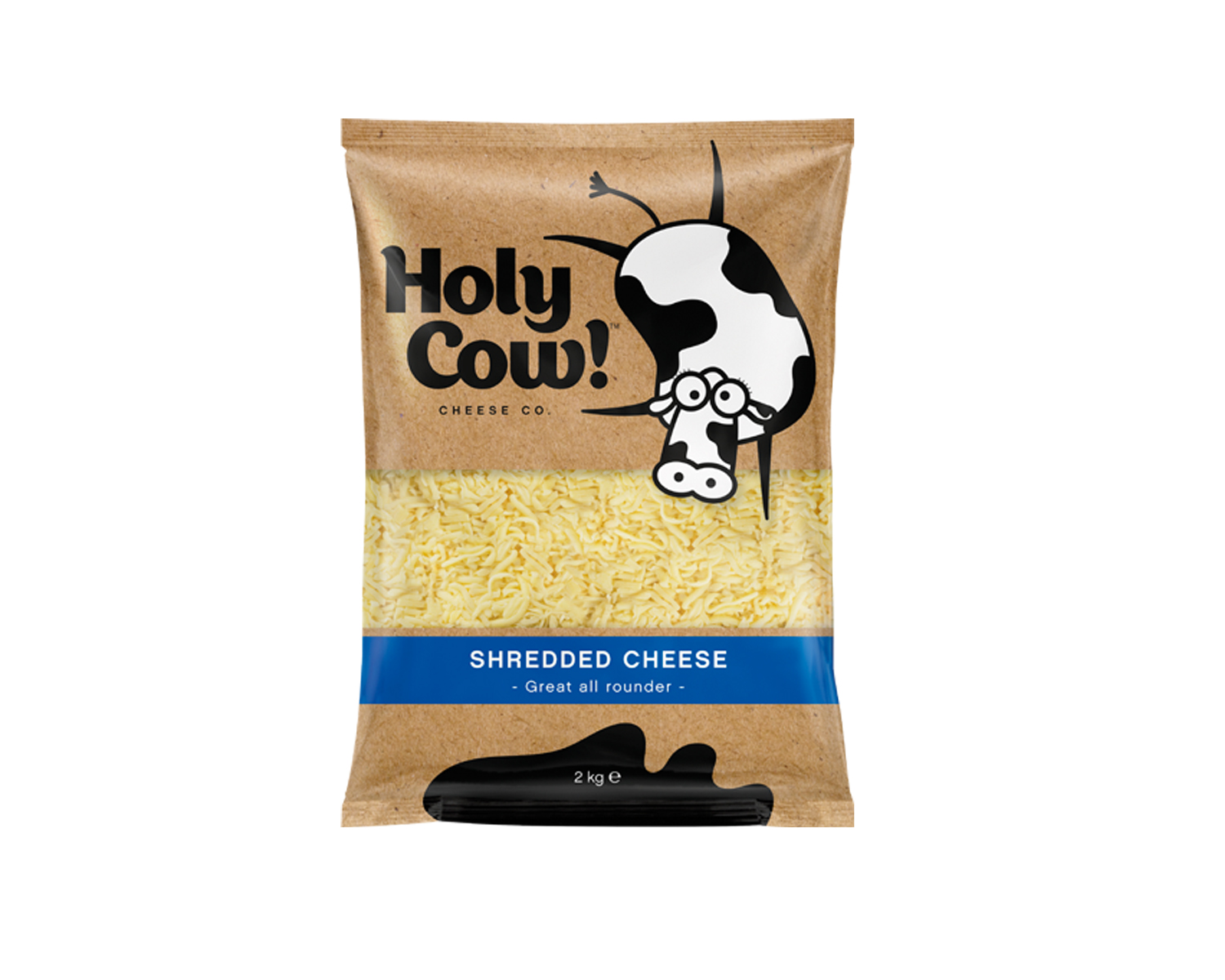 CHEESE SHRED 2KG HOLY COW