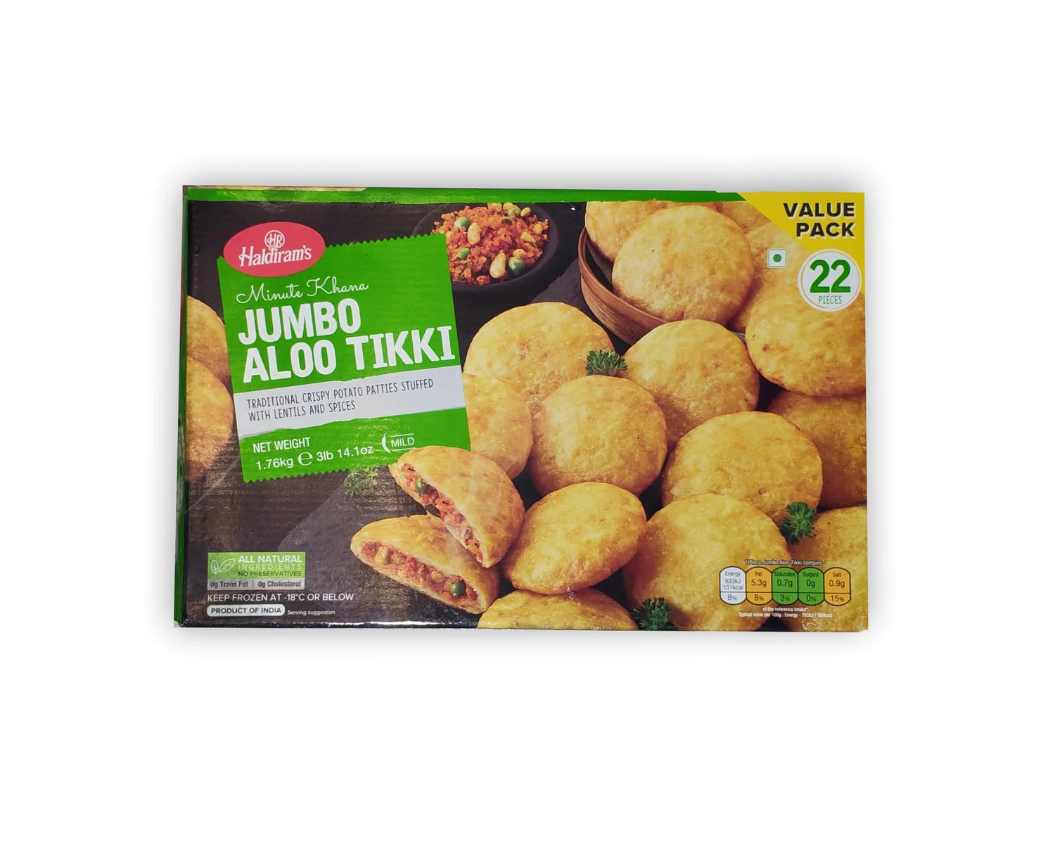 ALOO TIKKI JUMBO 1.76 ( 22 PIC) HALDIRAM