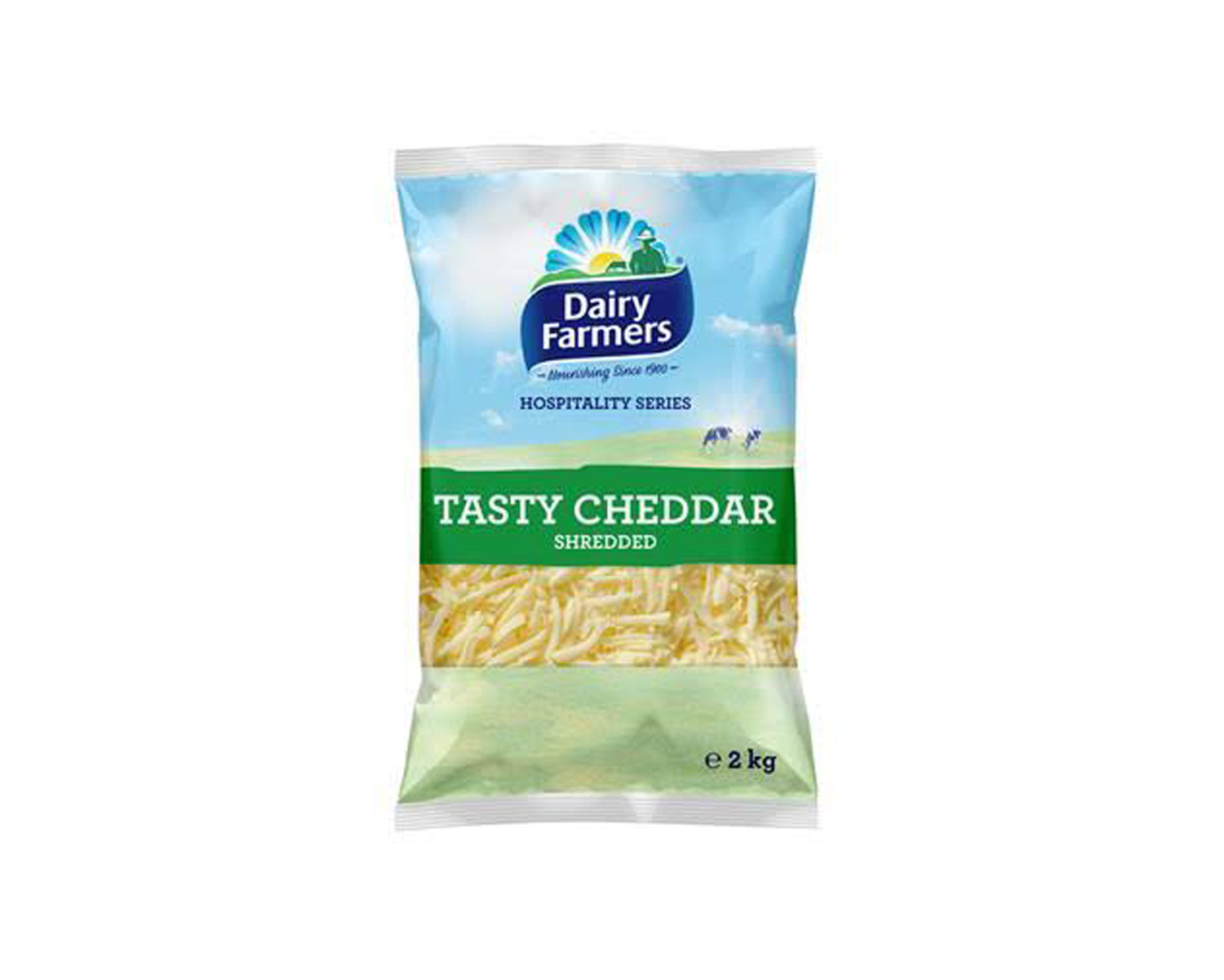 CHEESE THICK TASTY SHREDDED 2KG DAIRY FARMER