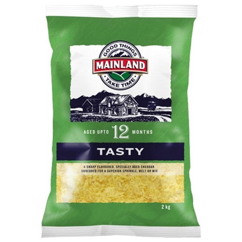 CHEESE TASTY SHREDDED 2KG MAINLAND