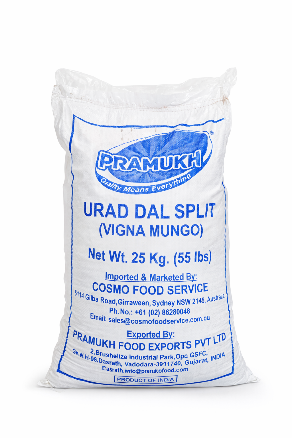 URID DAL SPLIT(PREMIUM) 25KG PRAMUKH