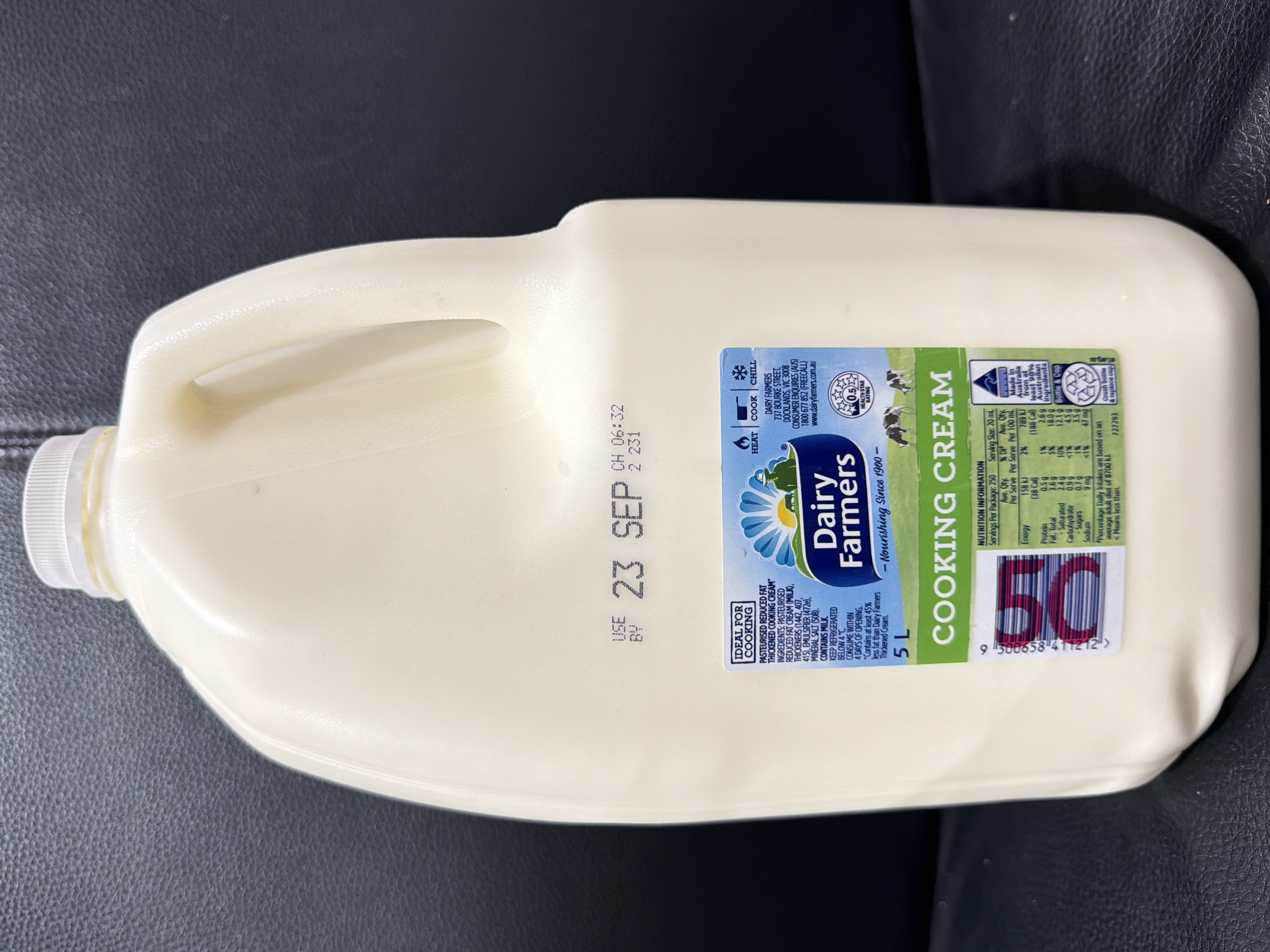 COOKING CREAM 5LTR DAIRY FARMER