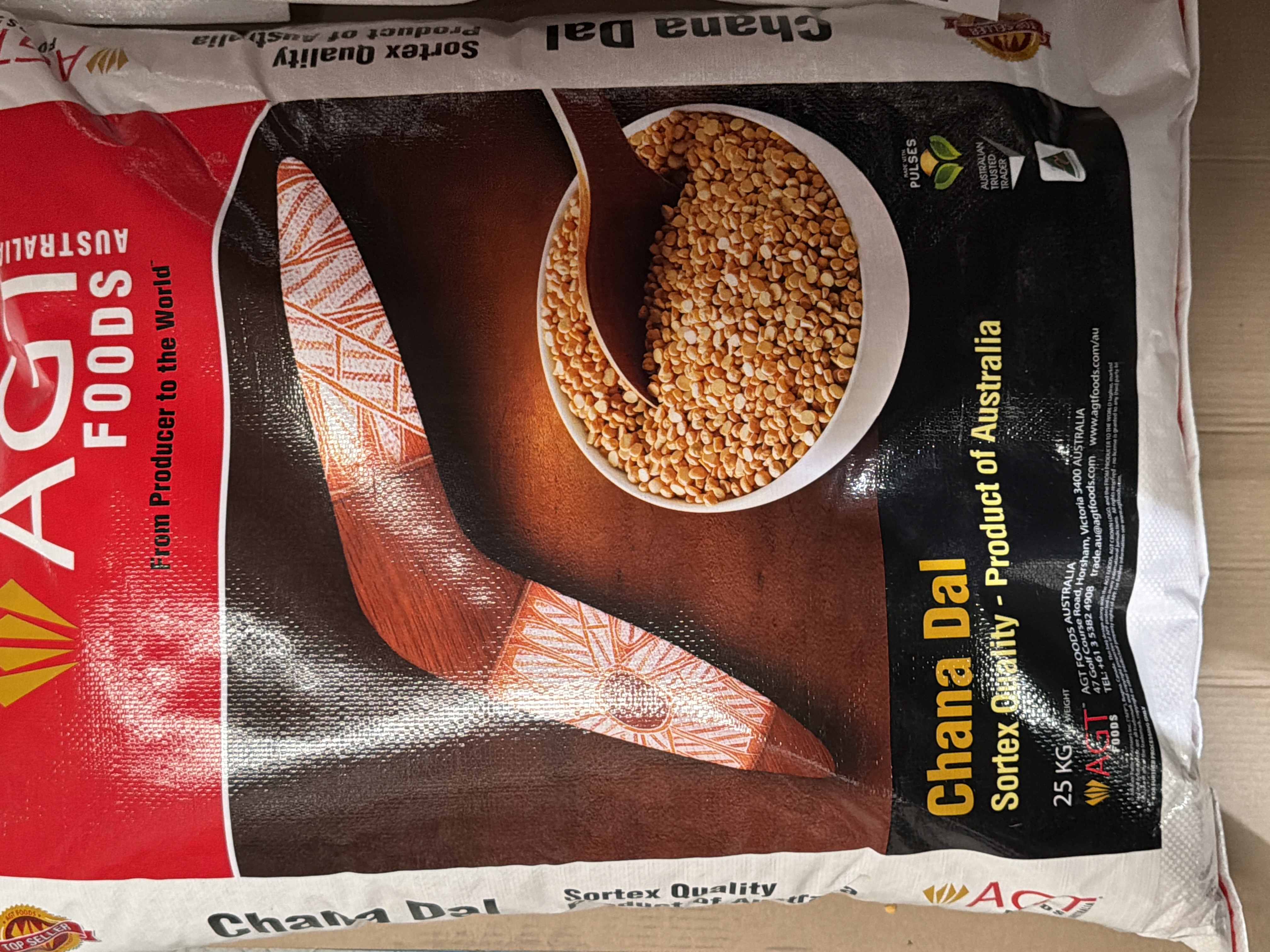 CHANA DAL 25KG BAG 