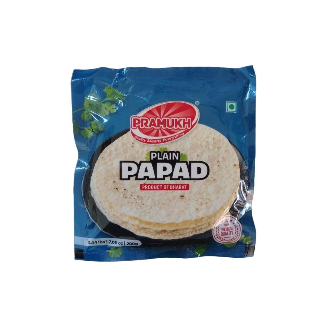 PAPAD 5''- PLAIN 200G PRAMUKH