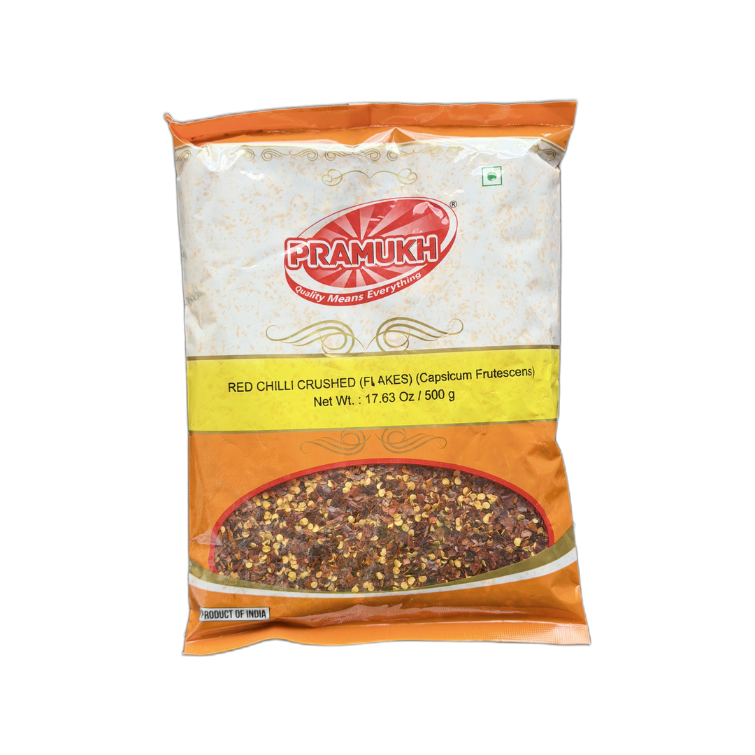 CHILLI CRUSHED 500GM PRAMUKH