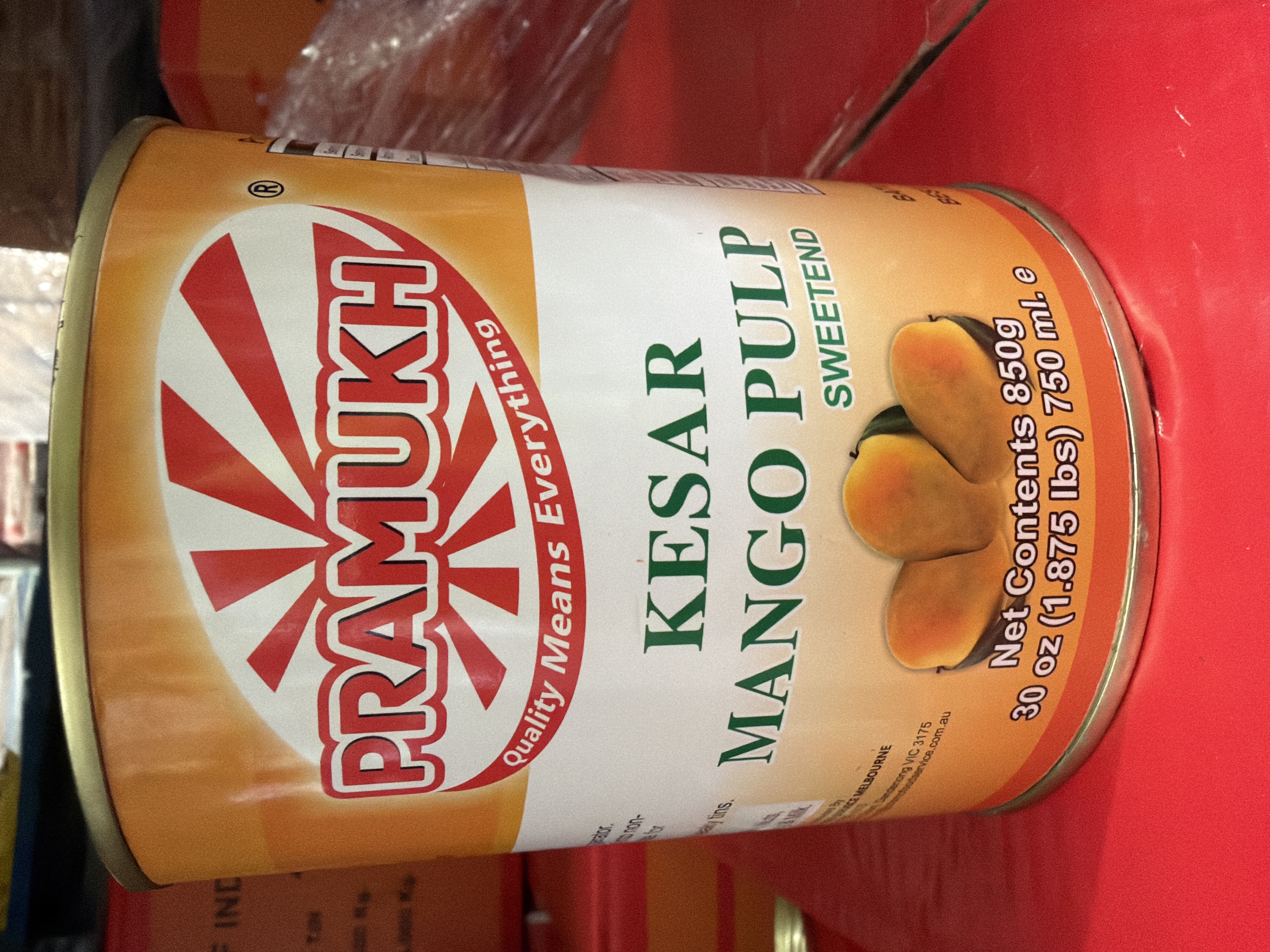 MANGO PULP KESAR 850G PRAMUKH